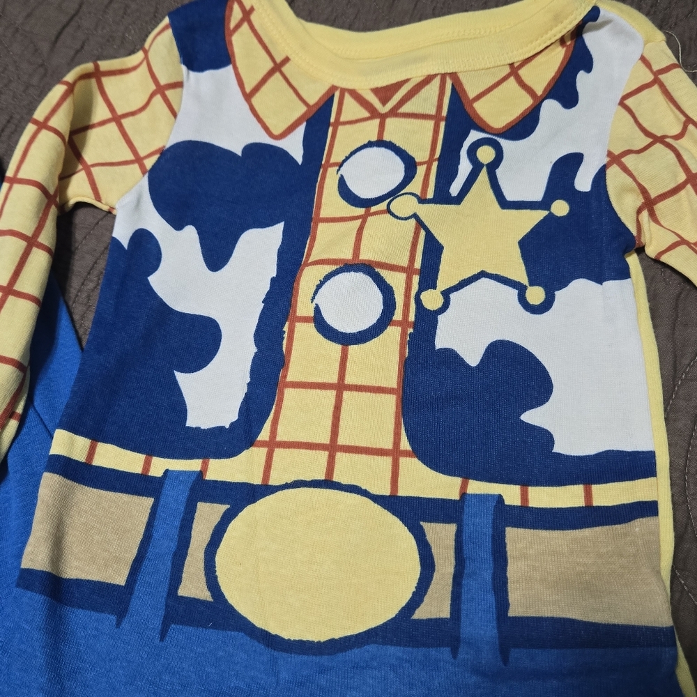 Disney Toy Story Cowboy Woody Costume PJ Set, choose size toddler 2T or 3T - Picture 7 of 10
